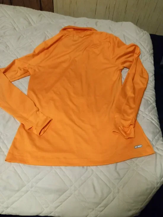 Danskin Now Semi-Fitted Jacket Women's S 4-6 orange Full Zip Long Sleeve - Picture 2 of 2